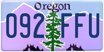OR license plate 092FFU