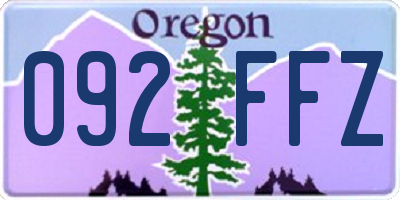 OR license plate 092FFZ