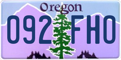OR license plate 092FHO