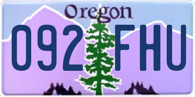 OR license plate 092FHU