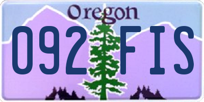 OR license plate 092FIS