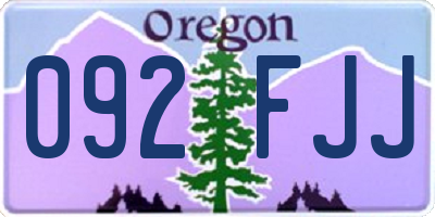 OR license plate 092FJJ
