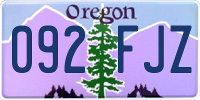 OR license plate 092FJZ