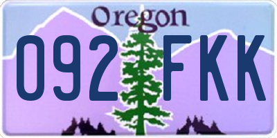 OR license plate 092FKK