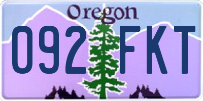 OR license plate 092FKT