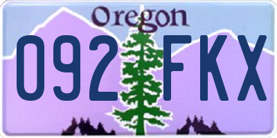 OR license plate 092FKX