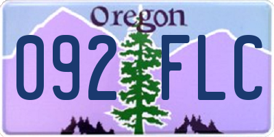 OR license plate 092FLC