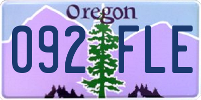 OR license plate 092FLE