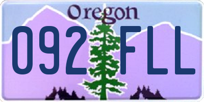 OR license plate 092FLL