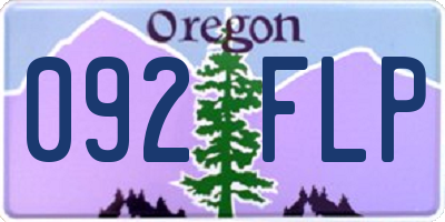 OR license plate 092FLP