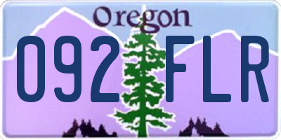 OR license plate 092FLR