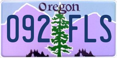 OR license plate 092FLS