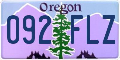 OR license plate 092FLZ