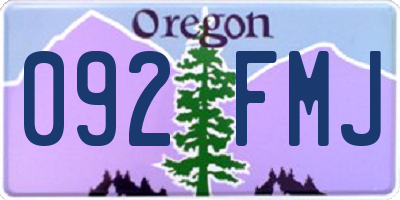 OR license plate 092FMJ