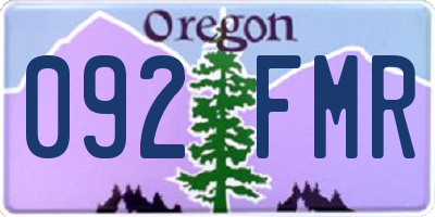 OR license plate 092FMR
