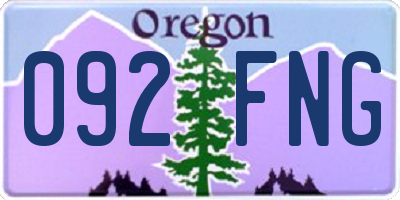 OR license plate 092FNG