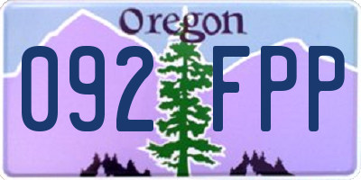 OR license plate 092FPP