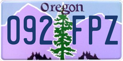 OR license plate 092FPZ