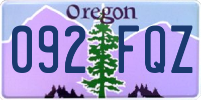 OR license plate 092FQZ