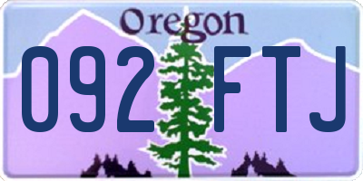 OR license plate 092FTJ