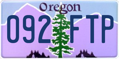 OR license plate 092FTP