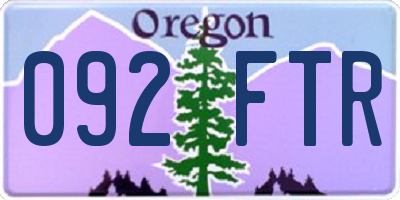OR license plate 092FTR