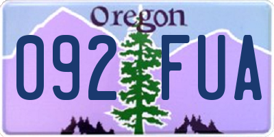 OR license plate 092FUA