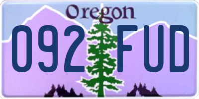 OR license plate 092FUD