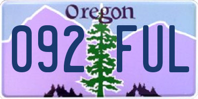 OR license plate 092FUL