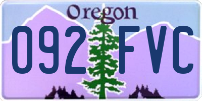 OR license plate 092FVC