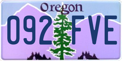 OR license plate 092FVE