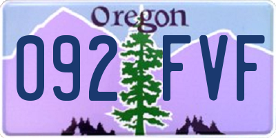 OR license plate 092FVF