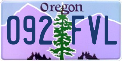 OR license plate 092FVL