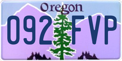 OR license plate 092FVP