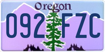OR license plate 092FZC