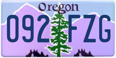 OR license plate 092FZG