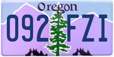OR license plate 092FZI