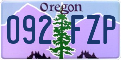 OR license plate 092FZP