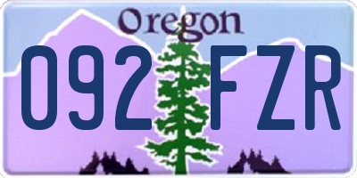 OR license plate 092FZR