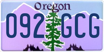 OR license plate 092GCG