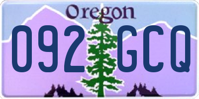OR license plate 092GCQ