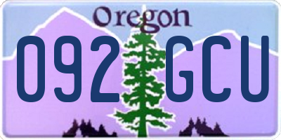 OR license plate 092GCU