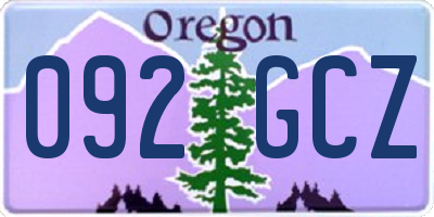 OR license plate 092GCZ