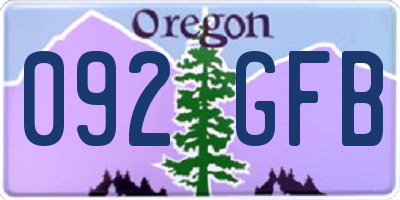 OR license plate 092GFB
