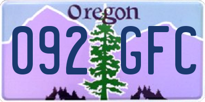 OR license plate 092GFC
