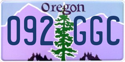 OR license plate 092GGC