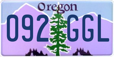 OR license plate 092GGL