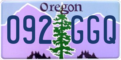 OR license plate 092GGQ