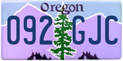 OR license plate 092GJC