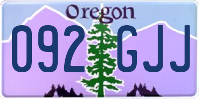 OR license plate 092GJJ